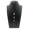 Karat Gold Fine Jewelry Sweater Chain Four Leaf Clover Necklace