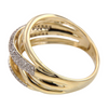 925 Sterling Silver Criss Cross Wide Band Stackable ring Cocktail Ring