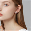 925 Sterling Silver Cubic Zirconia Infinite Hoop Earrings Sparkling Infinity Stud Earrings 