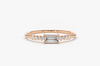 925 Sterling Silver Vintage Engagement Ring Tapered Baguette Engagement Ring