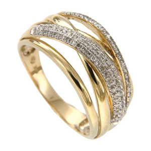 925 Sterling Silver Criss Cross Wide Band Stackable ring Cocktail Ring