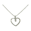 925 Sterling Silver Love heart pendant Cubic Zirconia Heart Necklace