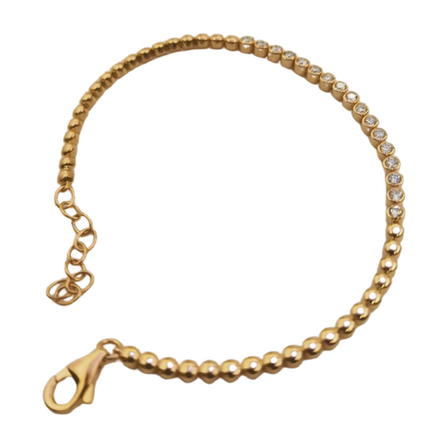 0.50 Carat Lab Grown Diamond Tennis Bracelet Gold Bracelet for Women
