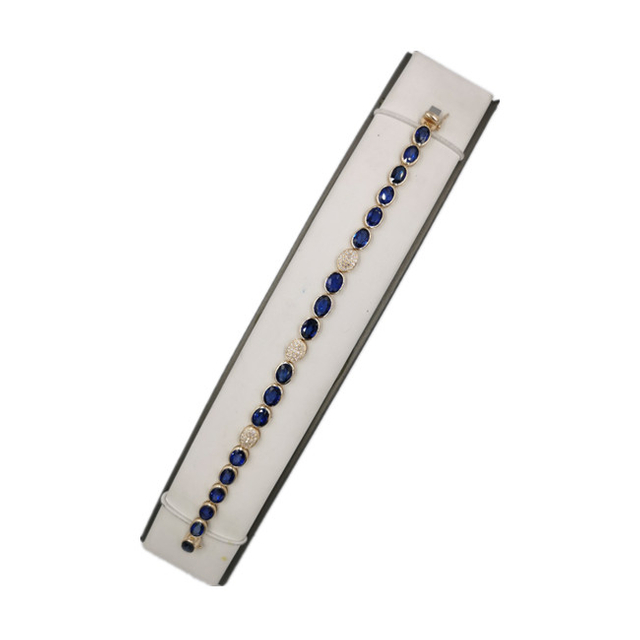 Karat Gold Luxury Sapphire Tennis Braclet