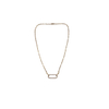 Custom Wholesale 925 Sterling Silver Open Long Oval Shape Charm Necklace Paperclip Necklace 