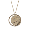 Custom Jewelry 925 Sterling Silver Coin Pendant Cubic Zirconia Moon Star Necklace