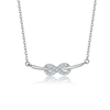 Trendy Sparkling Infinity Collier Necklace Forever Love Sterling Silver Women's Necklace