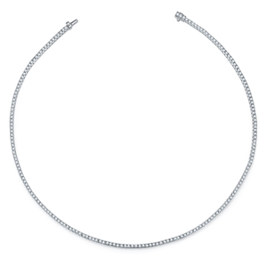 6.0ctw Round Lab Grown diamonds Four-Prong Tennis Necklace
