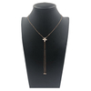 925 Sterling Silver Flower Tassel Adjustable Necklace