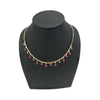 Karat Gold Emerald Teardrop Necklace Choker Necklace