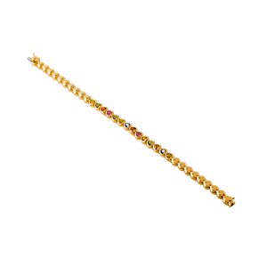 925 Sterling Silver Rainbow Tennis Bracelet Heart Tennis Bracelet