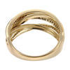 925 Sterling Silver Criss Cross Wide Band Stackable ring Cocktail Ring