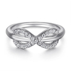 925 Sterling Silver Infinity Ring Cubic Zirconia Anniversary Wedding Ring