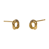Gold Knot Stud Earrings Diamond Circle Swirl Earrings for Women