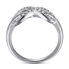 925 Sterling Silver Infinity Ring Cubic Zirconia Anniversary Wedding Ring