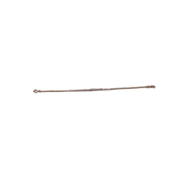 Karat Gold Half Bezel Diamond Tennis Bracelet