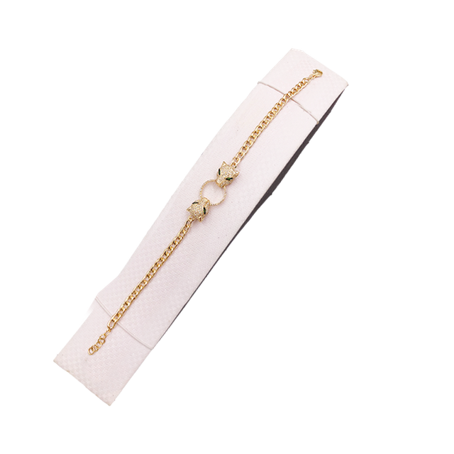 925 Sterling Silver Double Leopard Head Bracelet