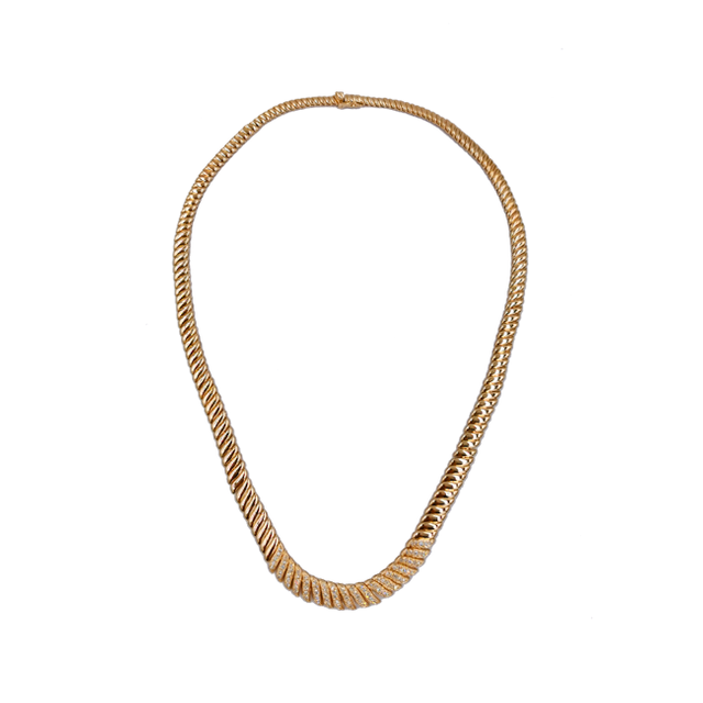 Karat Gold Luxury Diamond Link Necklace