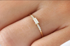 925 Sterling Silver Vintage Engagement Ring Tapered Baguette Engagement Ring