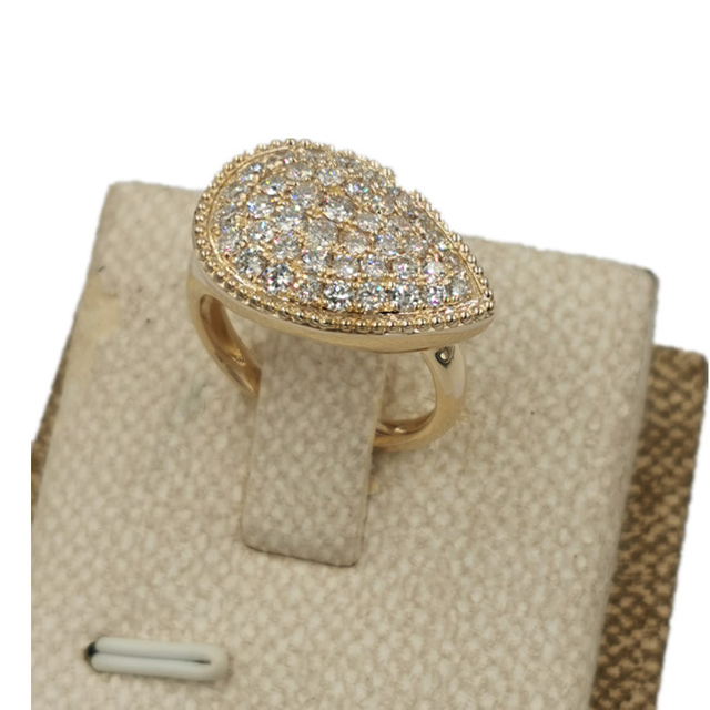 Environmentally Friendly Jewelry Diamond Teardrop Ring Gold Engagement Ring for Women