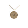 925 Sterling Silver Disc Pendant Compass Necklace 