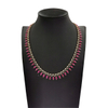 Luxury K Gold Necklace Retro Ruby and Diamond Choker for Women