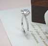 925 Sterling Silver Anniversary gifts for Her 2 Carat Engagement Ring