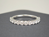 925 Sterling Silver Round Diamond Anniversary Band Half Eternity Ring