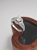 925 Sterling Silver 1.5 Carat Engagement Ring Round Diamond Halo Engagement Ring