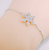 Wholesale 925 Sterling Silver Minimalist Jewelry Christmas Collection Snowflake Bracelet