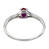 925 Sterling Silver Oval Created Ruby Ring Wedding Ring for Women 