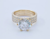 925 Sterling Silver Promise Ring for Her 7 Carat Simulated Diamond Ring