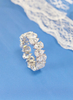  925 Sterling Silver 6 X 4mm Pear Shaped Diamond Engagement Ring