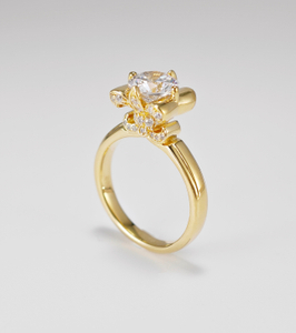 925 Sterling Silver 4 Claws Diamond Engagement Anniversary Rings
