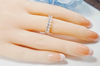 925 Sterling Silver Anniversary Weding Bands Oval Diamond Engagement Ring