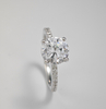 925 Sterling Silver Anniversary gifts for Her 2 Carat Engagement Ring