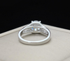 925 Sterling Silver Round Cut Split Shank Diamond Engagement Wedding Rings