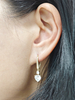 925 Sterling Silver 5 Carat Heart Cut Cubic Zirconia Hoop Earrings