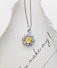 925 Sterling Silver Classic Jewelry Tanzanite And Citrine Flower Pendant Necklace
