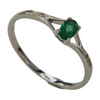 Luxury Gold Jewelry Emerald Diamond Ring Oval 5X3 Emerald Wedding Ring