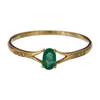 Luxury Gold Jewelry Emerald Diamond Ring Oval 5X3 Emerald Wedding Ring