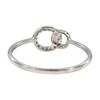 Trendy 925 Sterling Silver Interlocking Ring Double Circle Infinity Ring