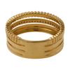 Unisex K Gold Ring Diamond Quatre Radiant Ring Wedding Band