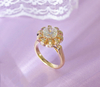 925 Sterling Silver 4 Carat Round Unique Flower Diamond Engagement Rings