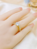 925 Sterling Silver Vintage 3.5 Carat Round Diamond Engagement Ring
