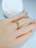 925 Sterling Silver 5X3mm Oval Cut Simulated Yellow Sapphire Eternity Band Ring 