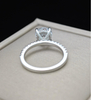 925 Sterling Silver Anniversary gifts for Her 2 Carat Engagement Ring