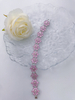 925 Sterling Silver Bracelet Simulated Pink Sapphire Floral Bracelet