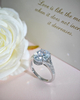 925 Sterling Silver Wedding Jewelry 3.5 Carat Oval Diamond Ring