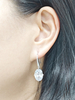 925 Sterling Silver 10 Carat Huggie Hoops Oval Drop Earrings